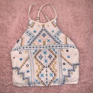 Crisscross Back Crop Top